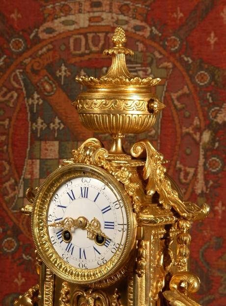fig 3. ***** SOLD ***** Antique French Ormolu Boudoir Clock ~ French - Circa 1880 ~